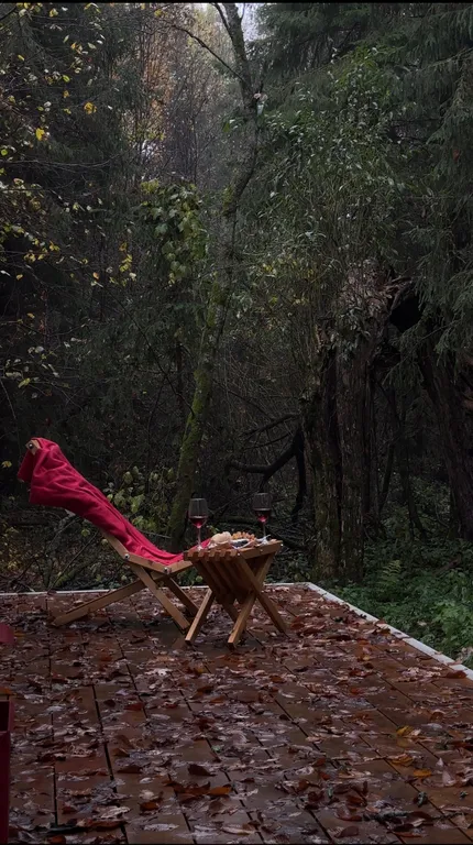 Домик в лесу в глэмпинге Сметана