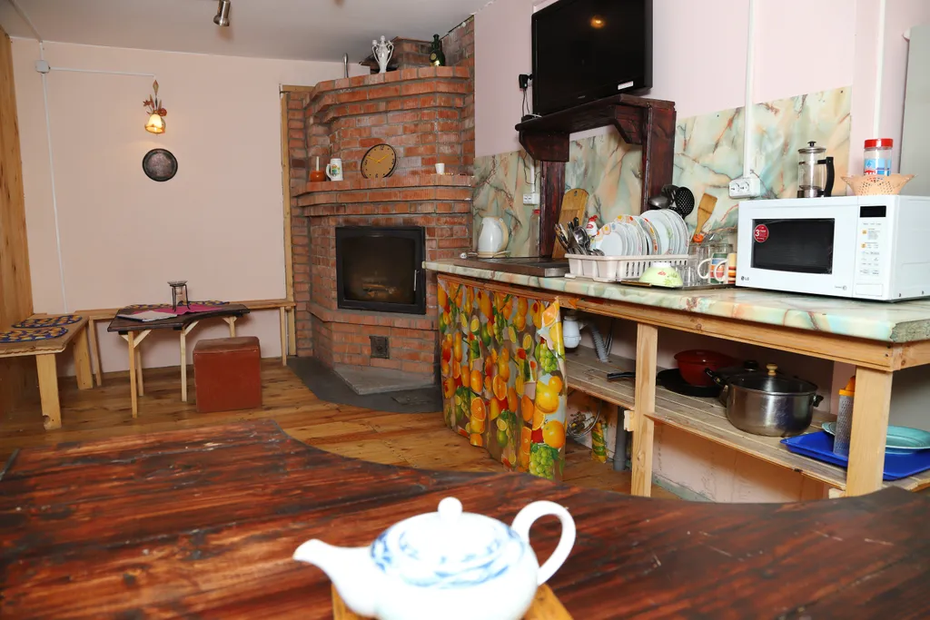 Люкс с камином на реке Волга в лесу