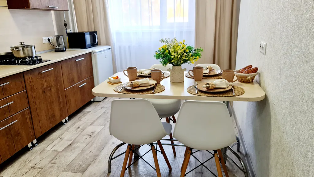 Уютная двушка с закрытым двором около аквапарка