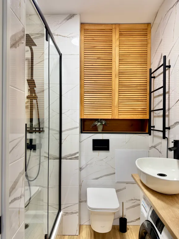 1-комнатная квартира с камином и двумя санузлами