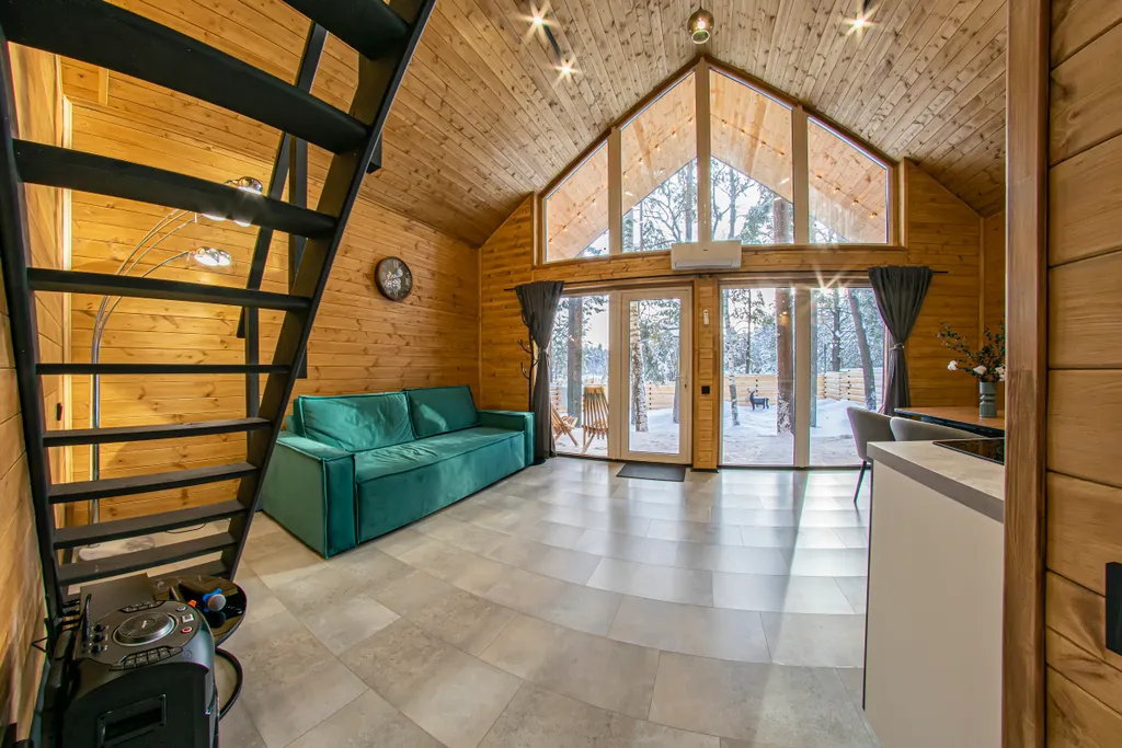 Дом с с чаном и сауной в сосновом лесу "Барн-хаус 2"