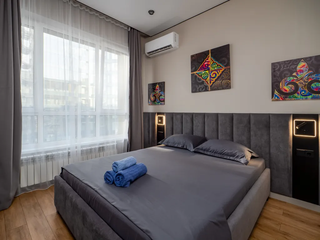 Квартира в ЖК Меридиан с двумя спальнями — аренда посуточно в Алматы