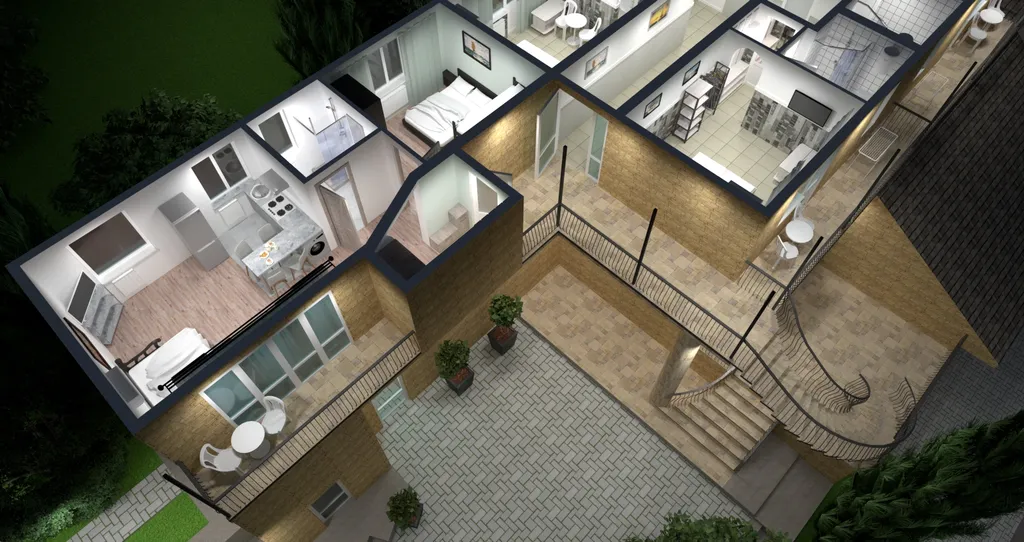 Апартаменты с красивым видом в усадьбе Можжевеловый дворик Айвовое