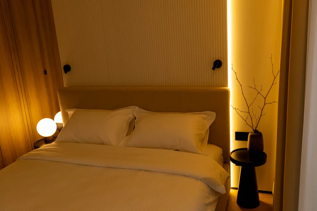 Стильная квартира в стиле Japanди возле парка, паркинг, метро, Netflix