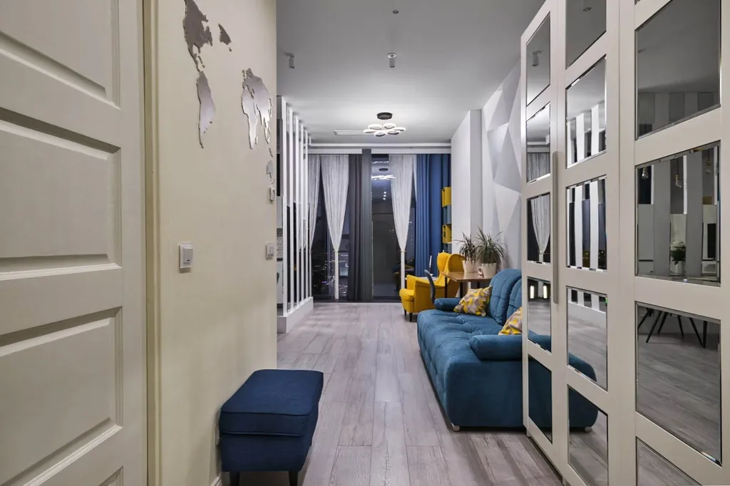 Квартира Квартира Sky City Moscow 51 этаж Уютная студия на 51 этаже с видом на башни! — Москва