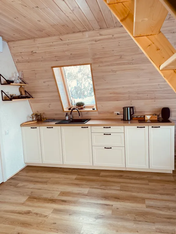 Большой дом А-фрейм с баней и чаном