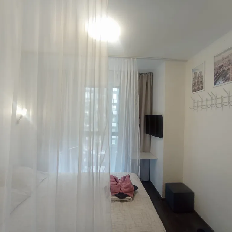 Квартира с балдахином, балконом с лаундж зоной для чая и кофе