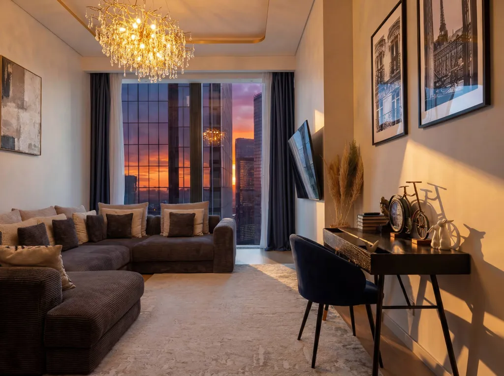 Квартира Neva Libra 38 этаж 70 м2 панорамный вид на небоскребы и город — аренда посуточно в Москва