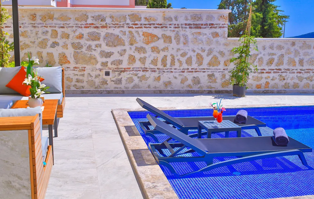 Коттедж Вилла 485 с видом на море и бассейном — Калкан