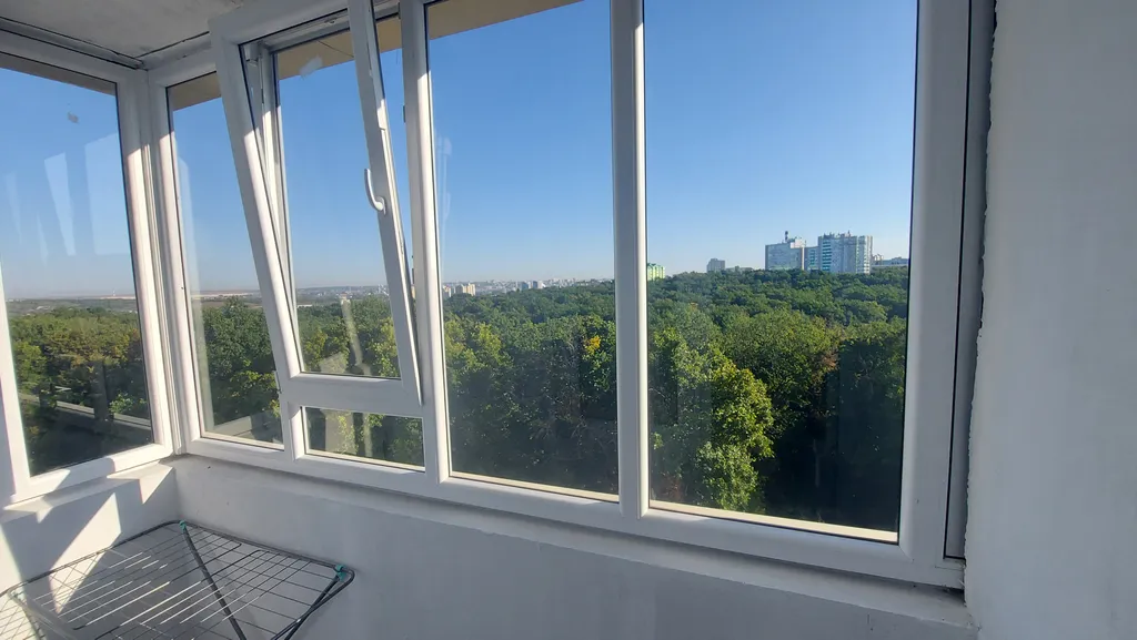 Квартира с видом на город и рощу