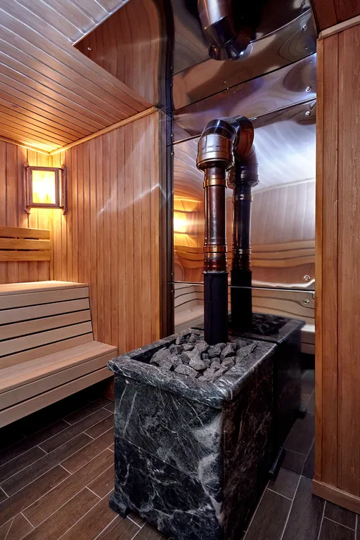 Уютный загородный дом с баней на дровах и теплым бассейном