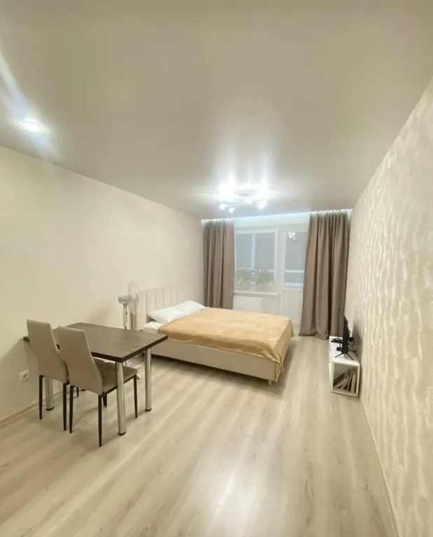 Уютная студия с красивым видом из окна