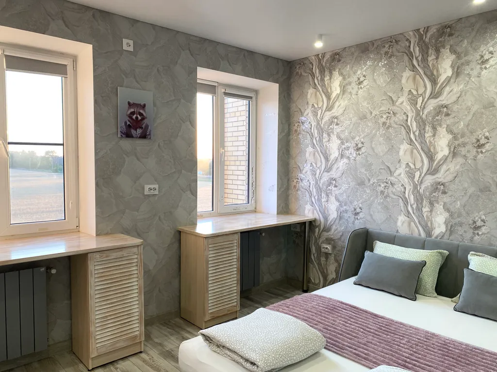 Стильная чистюля с видом на поле и закатные пейзажи