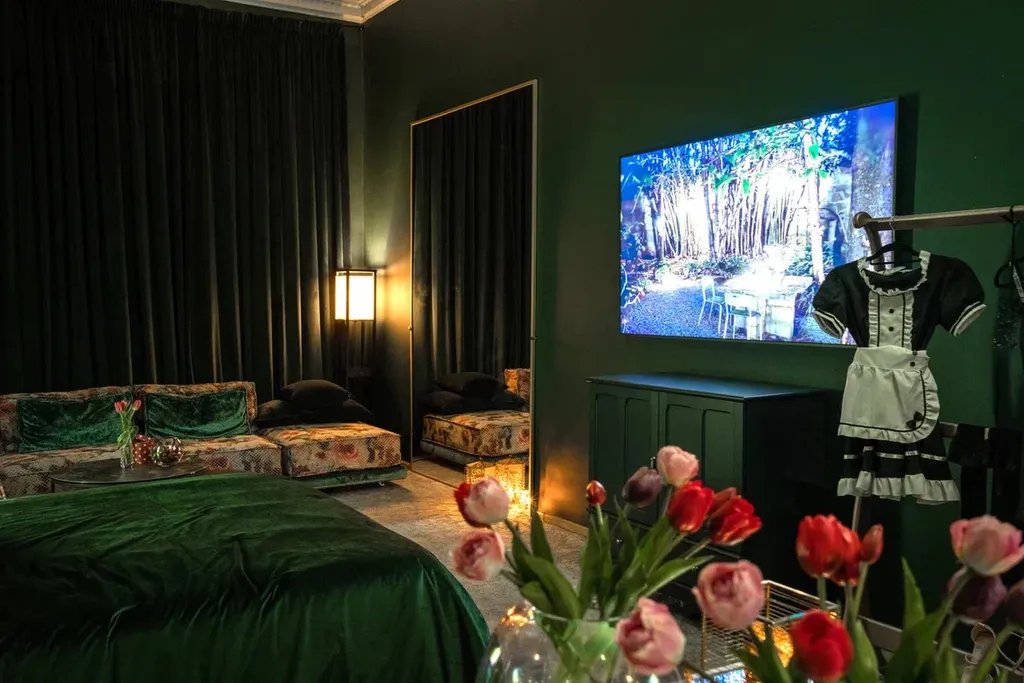 Квартира Квартира Emerald room -великолепный номер с зеркалами на стенах и на потолке — Санкт-Петербург