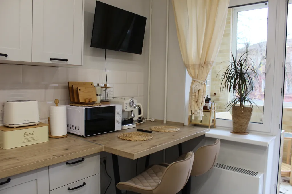 Апартамент Сканди с балконом и отдельной спальней