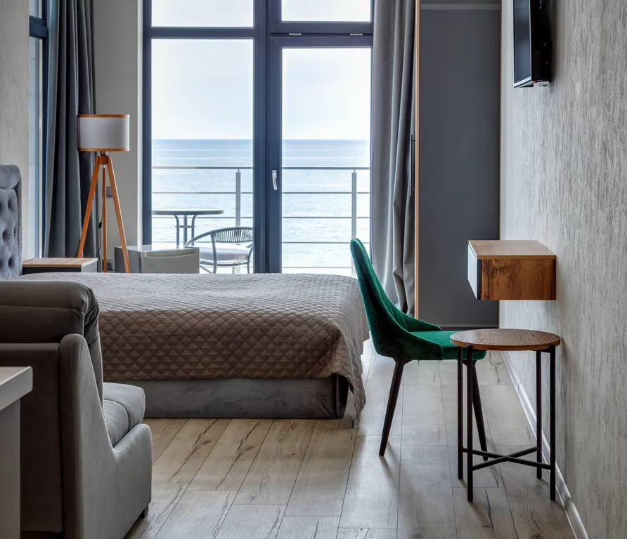 Студия люкс с видом на море у пляжа