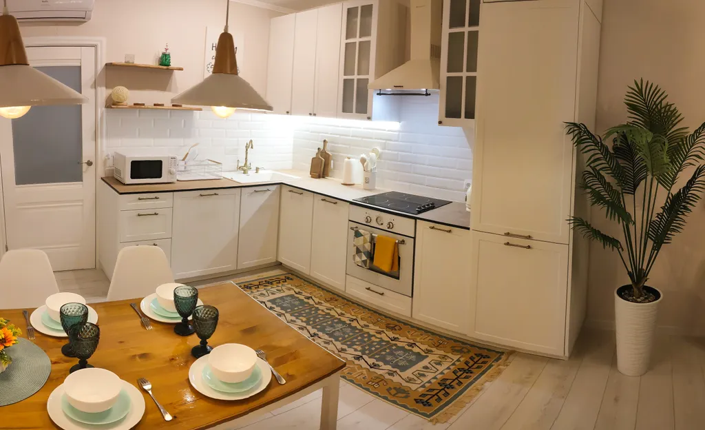 Квартира с 2 отдельными спальнями и кухней-гостинной недалеко от моря