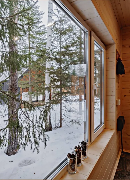 Уютный дом в черте города в окружении леса