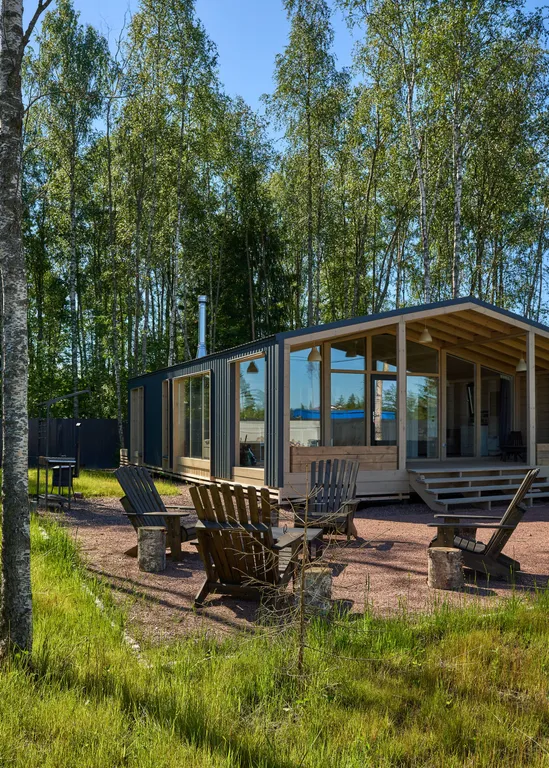 Дом Лахта с  баней на дровах