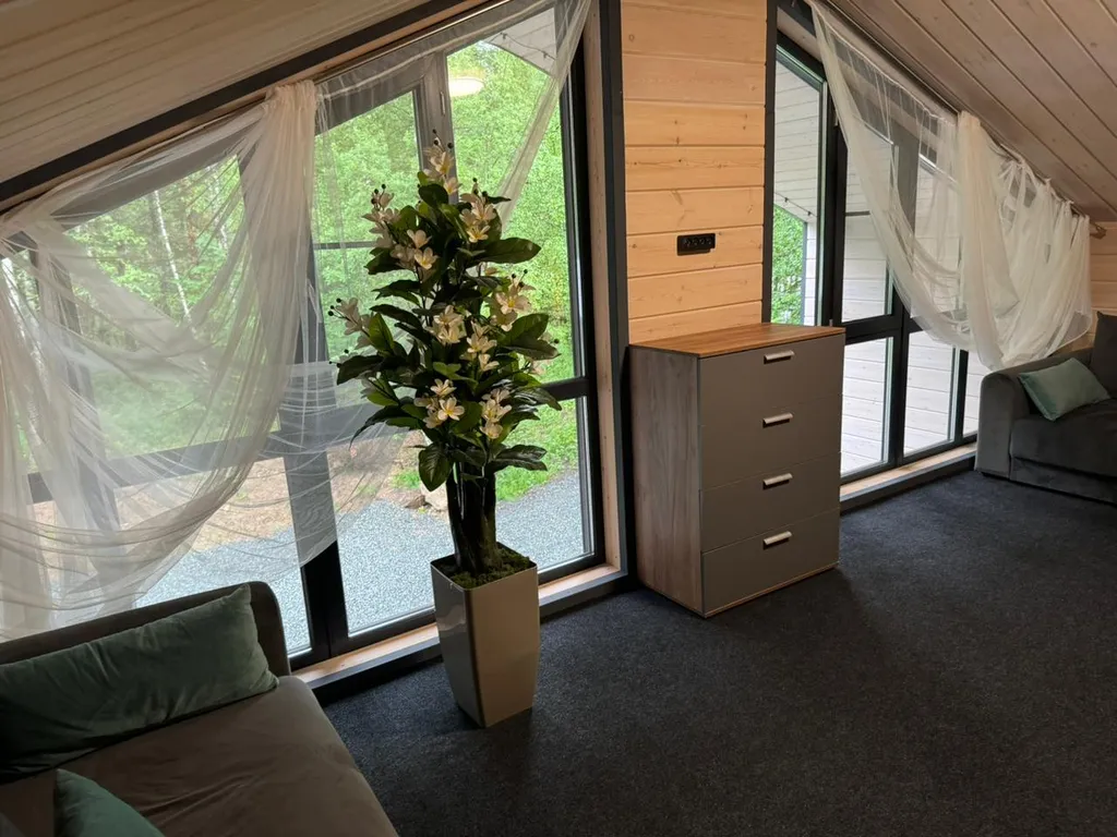 Барн хаус с видом на лес и горы