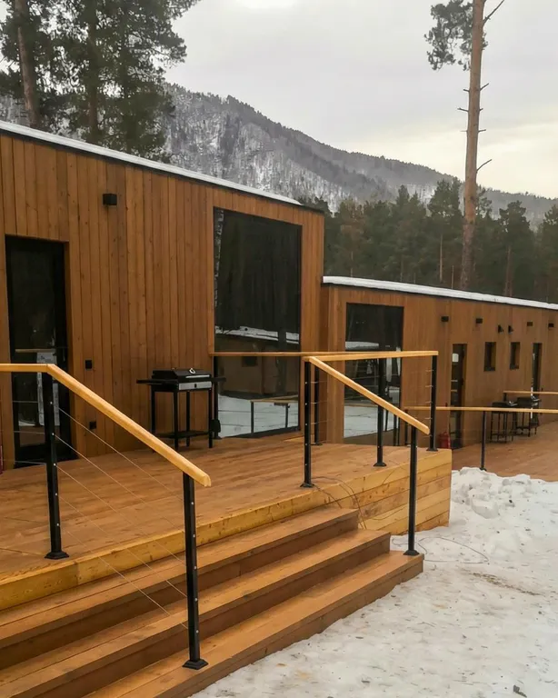 Уютная студия с кухней в горах Алтая