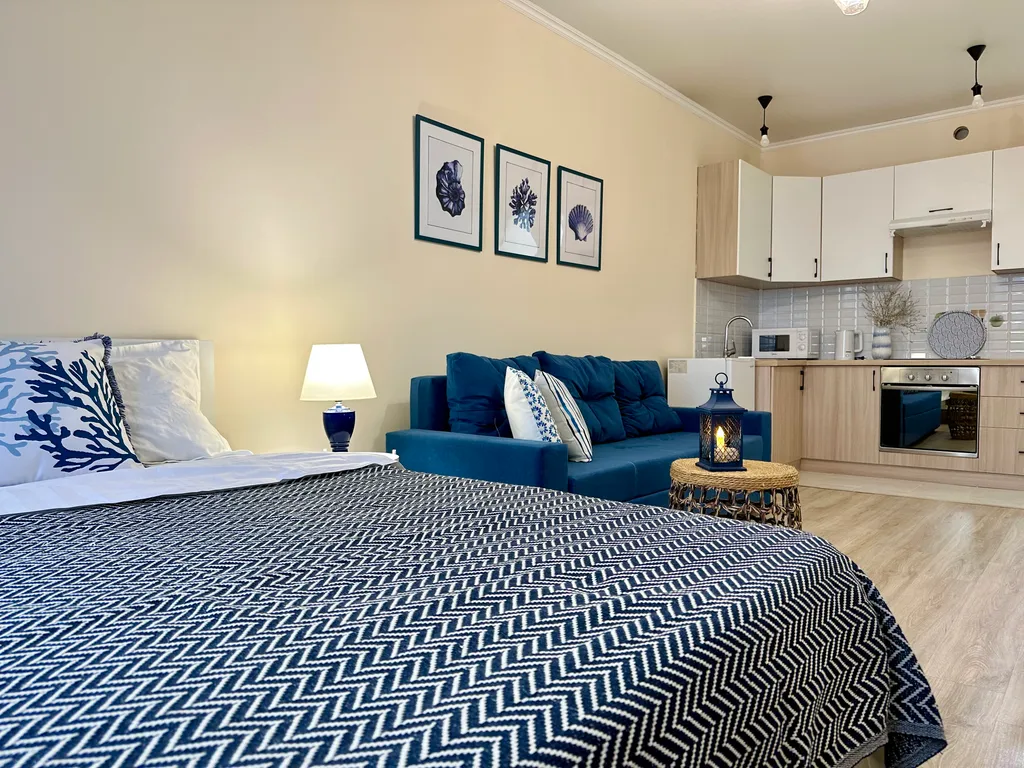 Красивая квартира Канкун в морском стиле в центре города