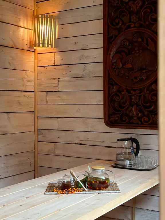 Уютный домик с баней 100'