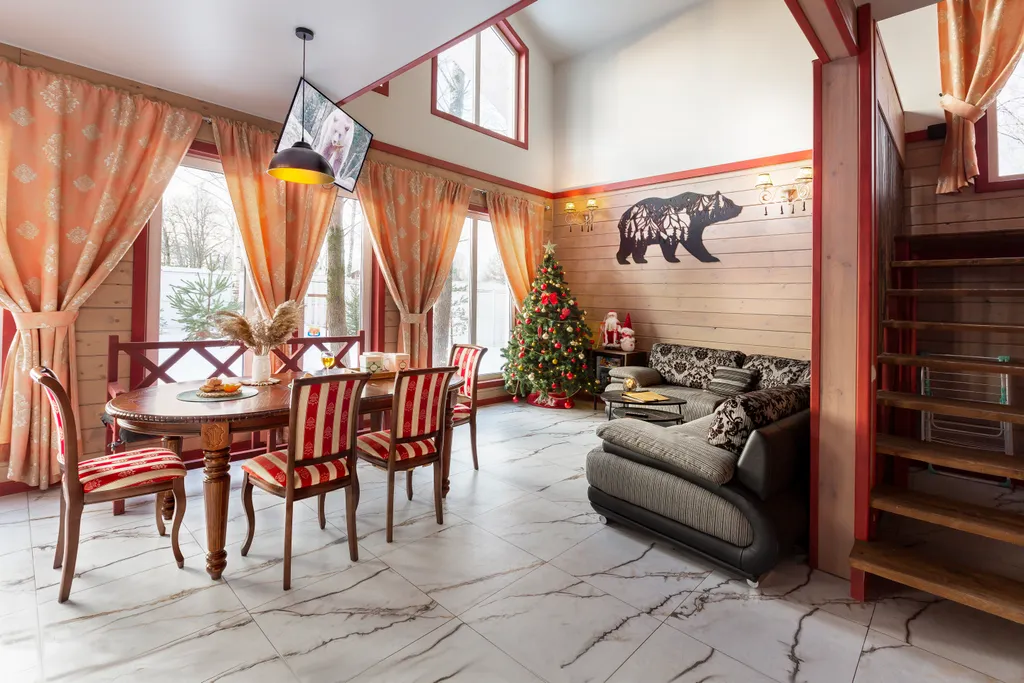 Коттедж Дом в лесном участке у реки с баней и горячей купелью фурако — Логиново