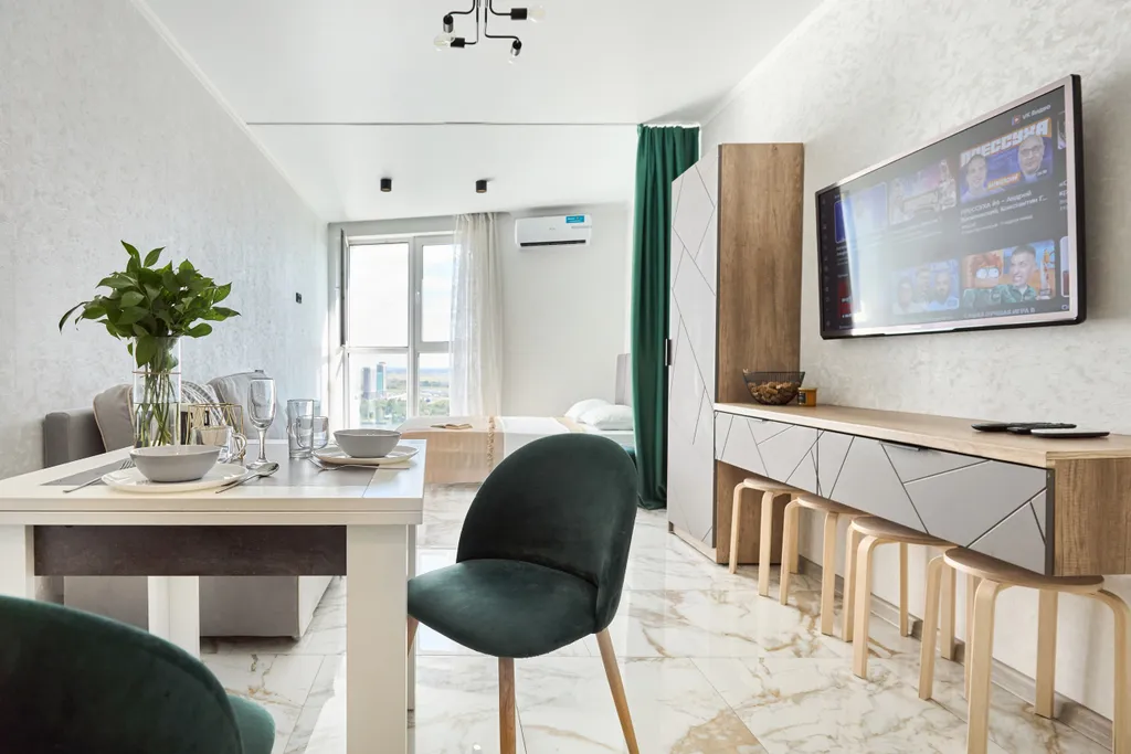 Шикарная студия с прекрасным видом на дон, с 25 этажа, для романтика