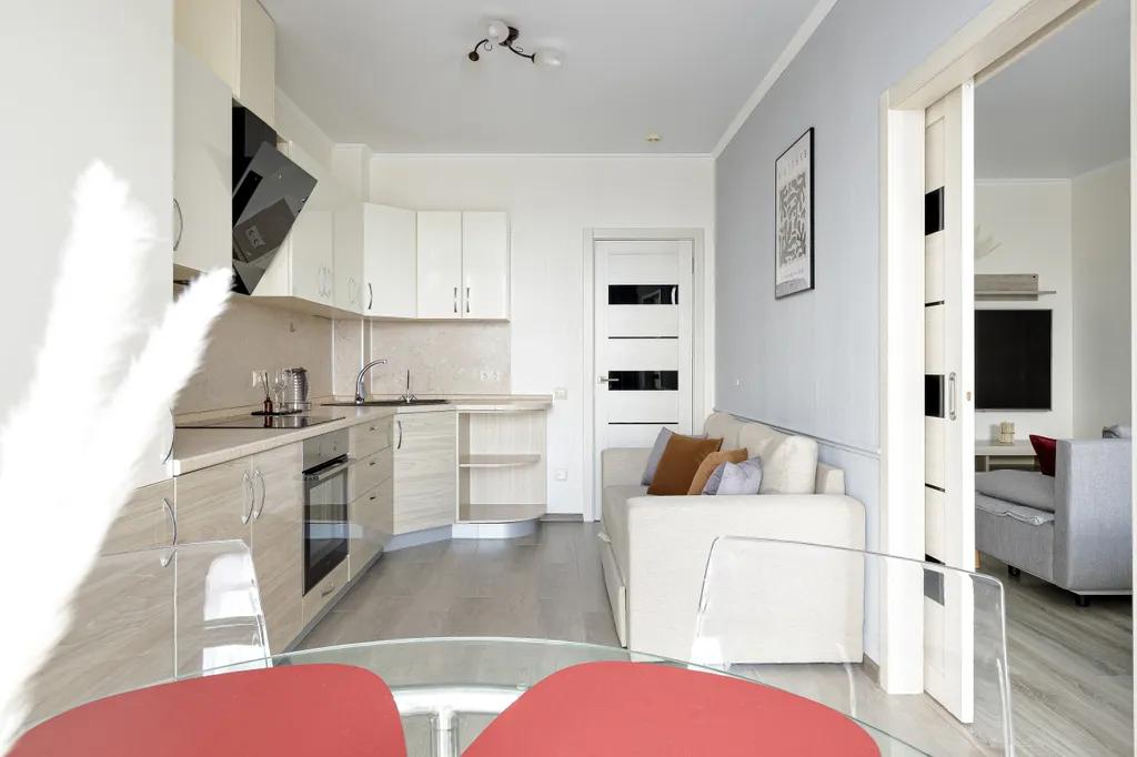 Атмосферная 2-комнатная квартира на 21 этаже