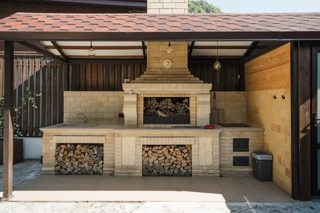 Вилла с бассейном и панорамной баней