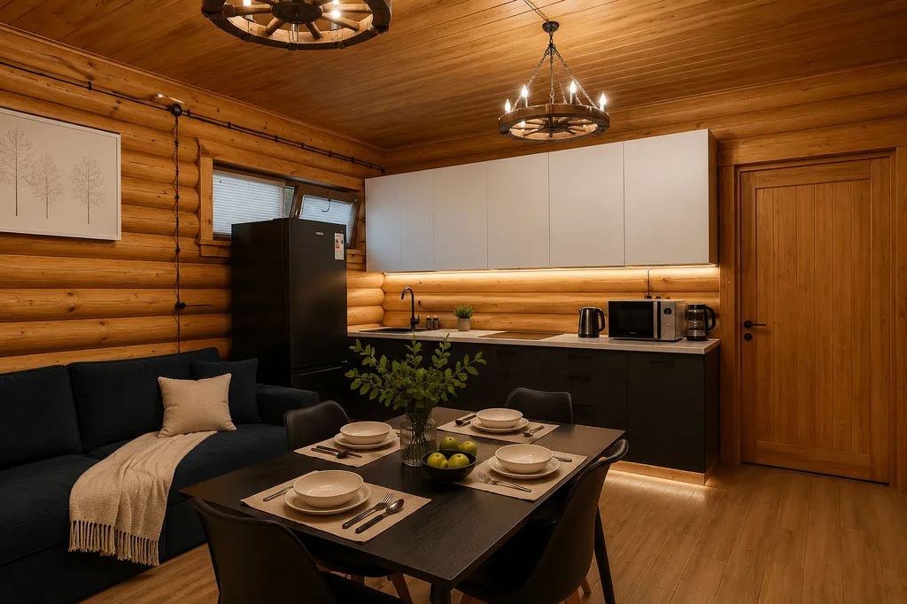 Коттедж 88m2 — чан, финская сауна, Wi-Fi