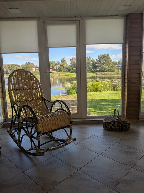 Уютный дом на берегу реки с русской баней, рыбалка