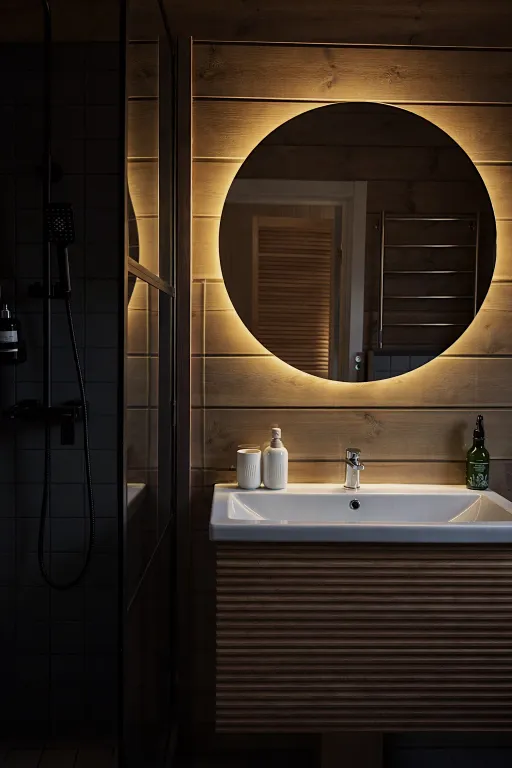 Дом около леса с чаном