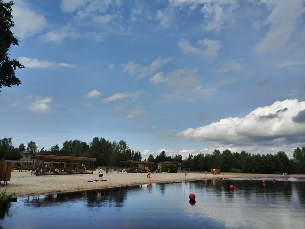 Квартира с кухней-гостиной рядом с озером Разлив