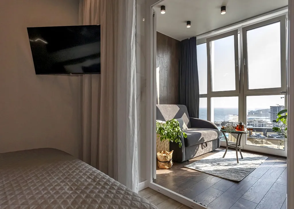 Квартира с видом на море на высоком этаже, рядом с островом Русским — аренда посуточно в Владивосток