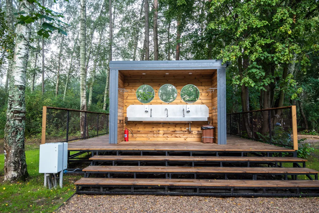 Домик-куб для двоих на берегу реки