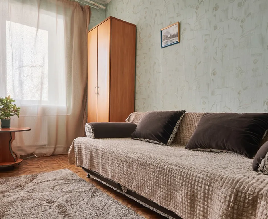 Квартира 7 минутах до ЖД вокзала 3 раздельных спальных места отчетные