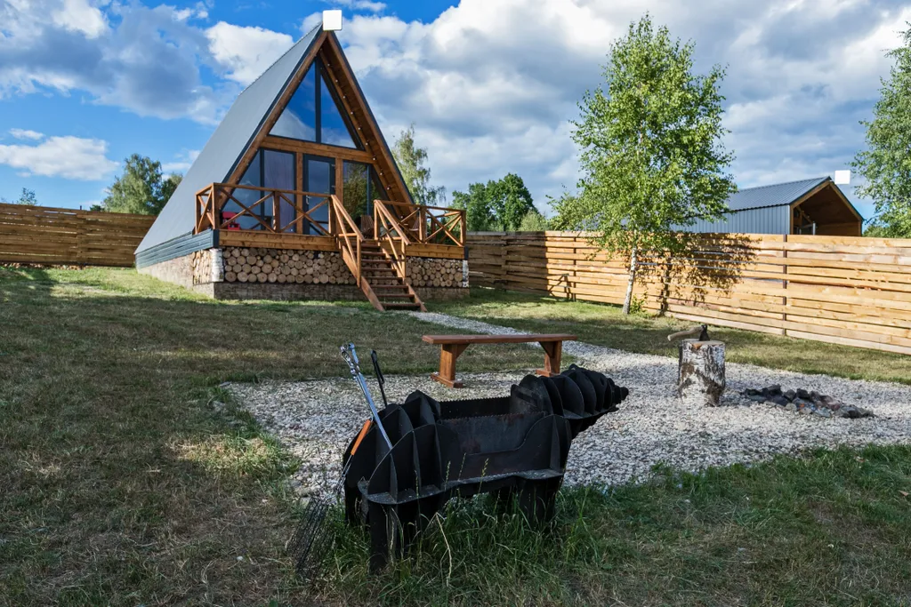 Афрейм (дом-шалаш) ОСЕНЬ с баней