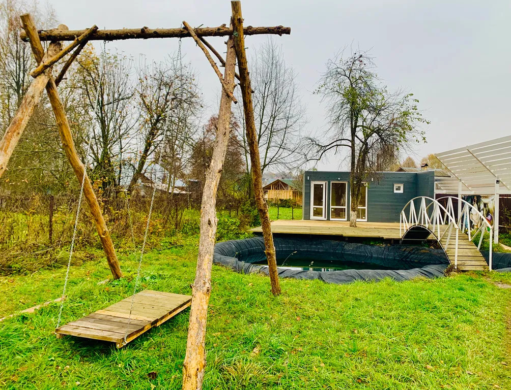 Коттедж Дом с камином, прудом и красивым закатом — Крюково