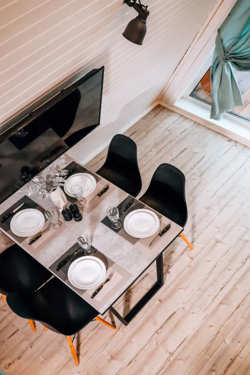 Коттедж Коттедж Роскошный А-фрейм в нежных мятных тонах с панорамными окнами — Озёры