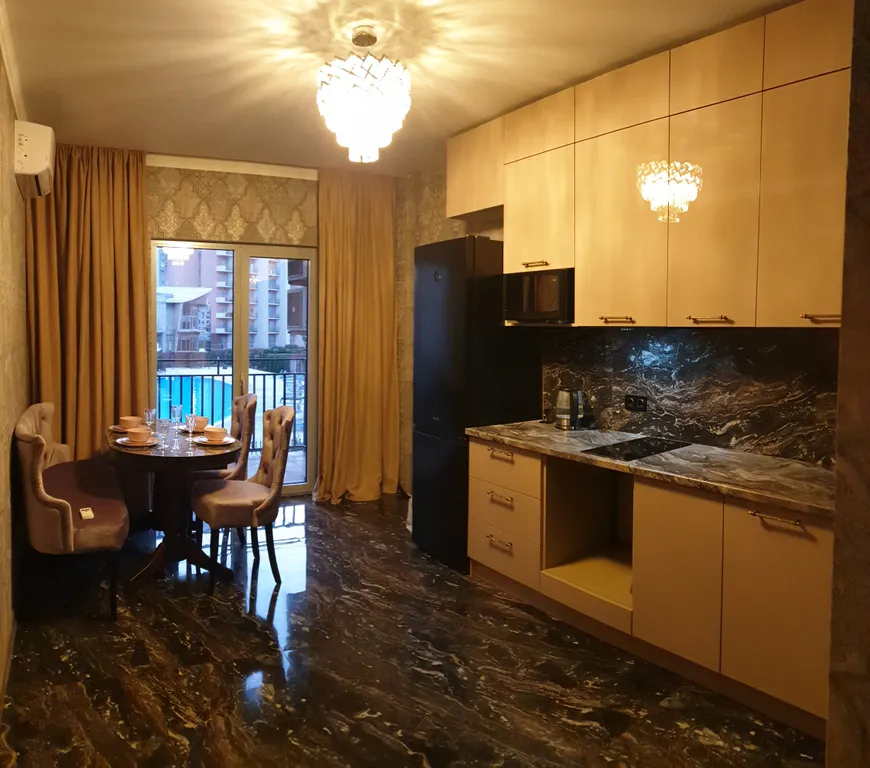 Квартира Стильная квартира с шикарным балконом и видом на бассейн — Геленджик