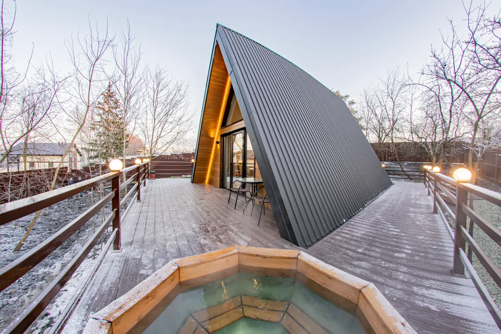 Коттедж А-фрейм у Озера с чаном и сауной — аренда посуточно в Пенза