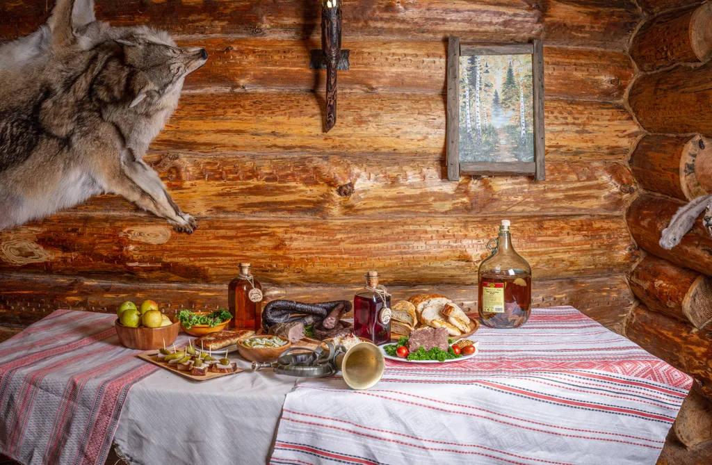 Усадьба Медвежий угол в лесу на берегу озера