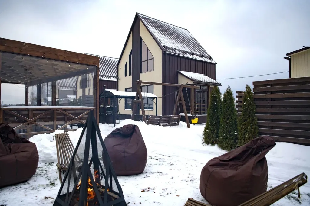 Дом с баней, банным чаном и индивидуальной мангальной зоной