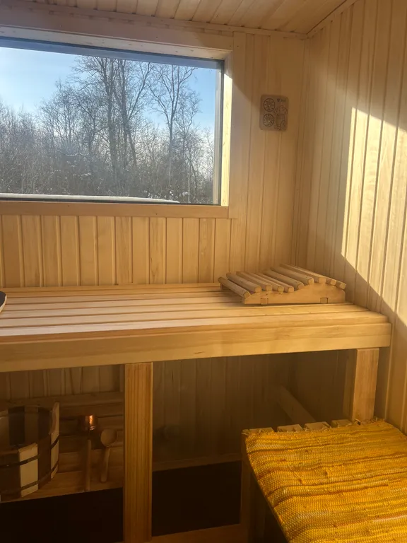 Баня на дровах с гостевым домиком