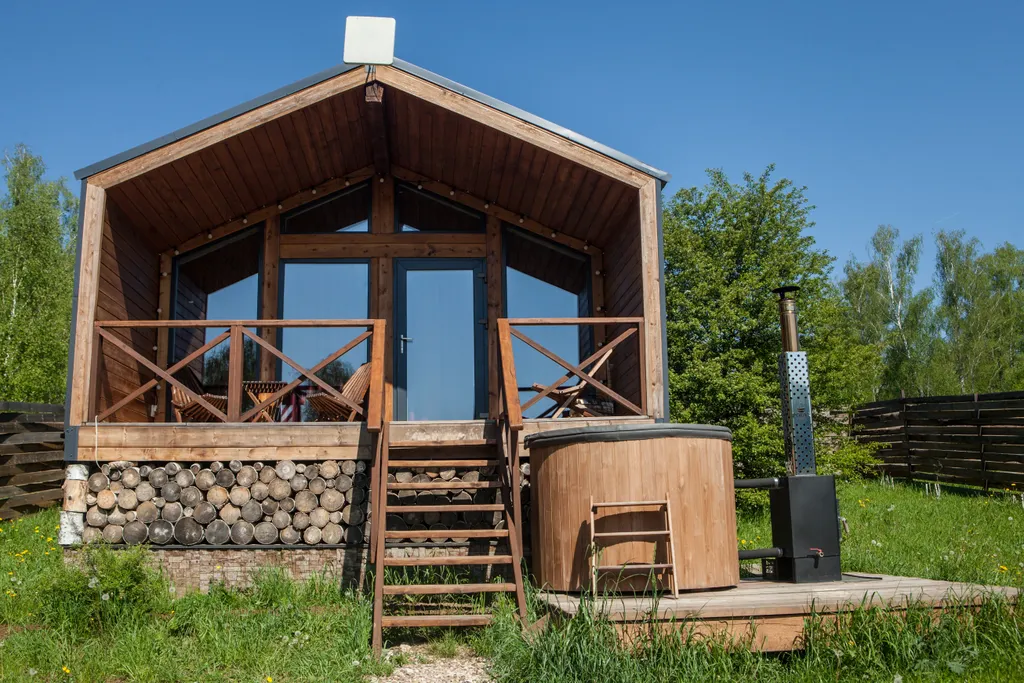 Барнхаус ЗИМА с подогреваемой купелью