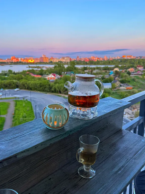 Апартамент с видом на город и реку