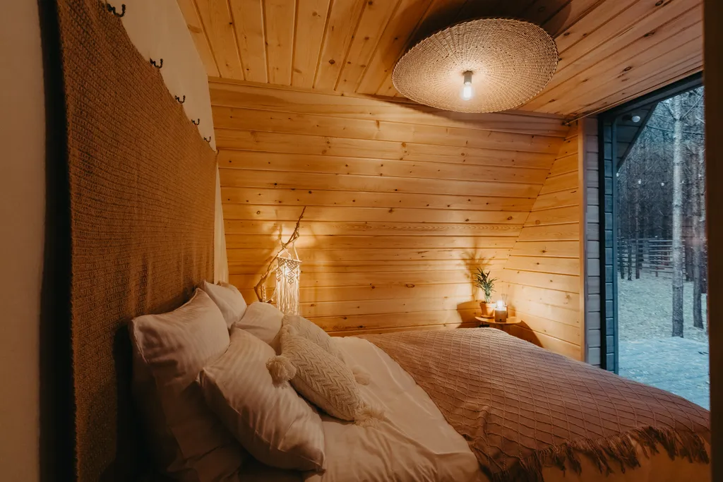 Лодж A-frame №1 в сосновом лесу