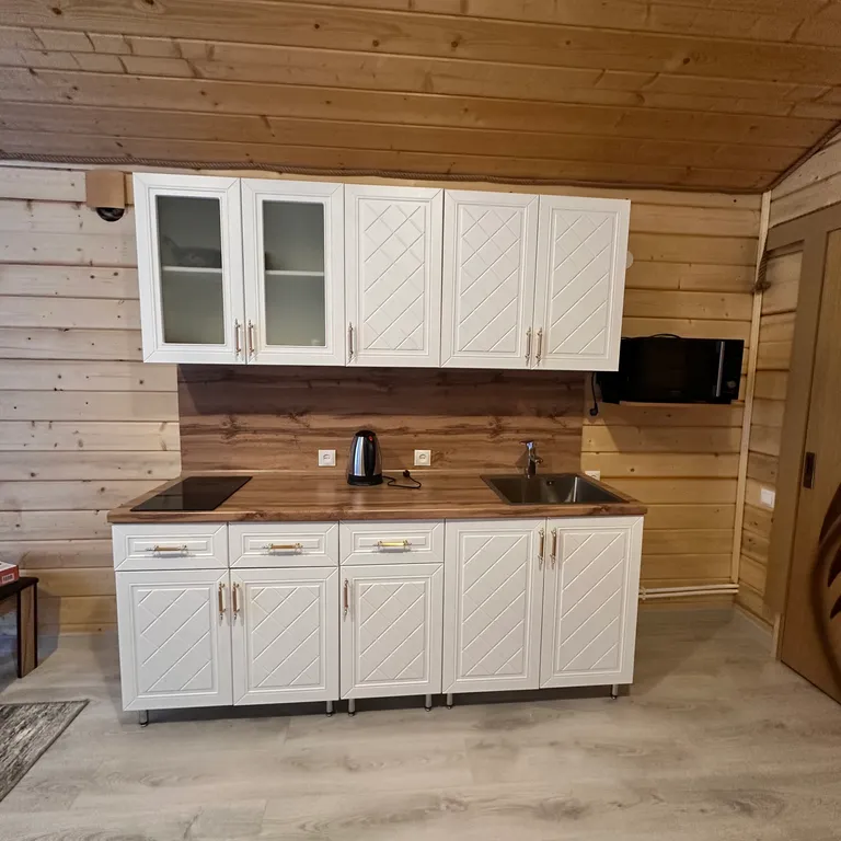 Домик в лесу с панорамными окнами